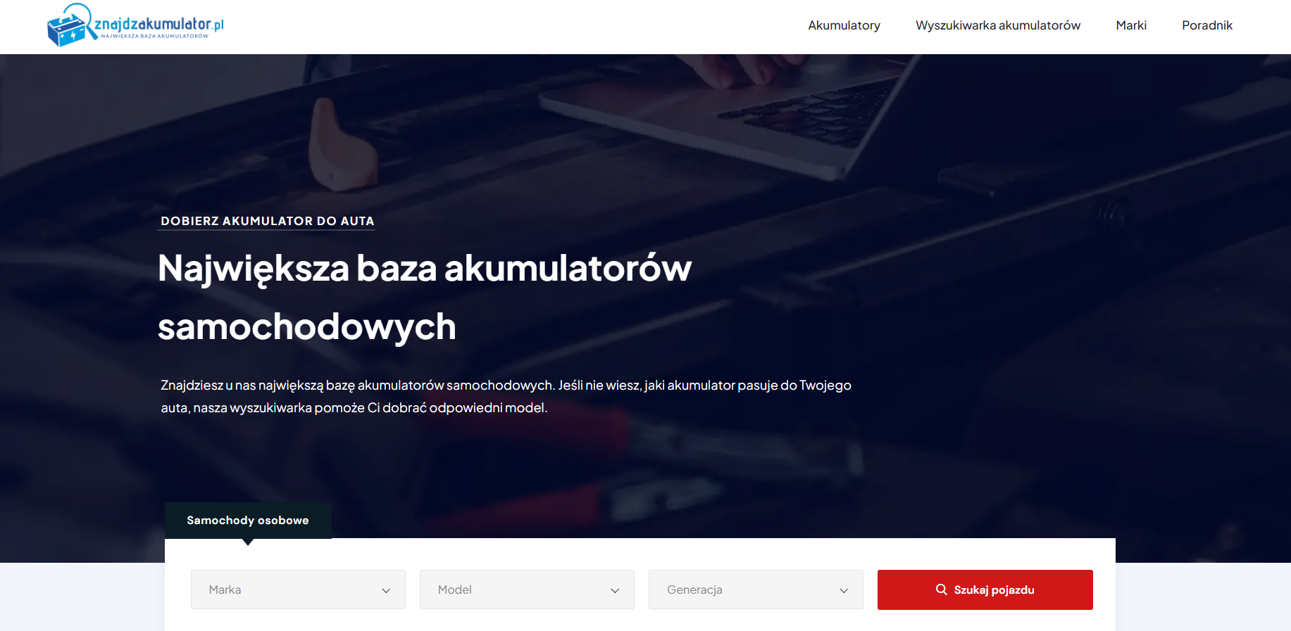 Największa baza akumulatorów samochodowych - znajdzakumulator.pl