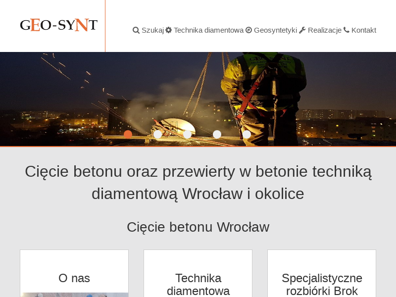 Geo-Synt - Cięcie betonu Wrocław